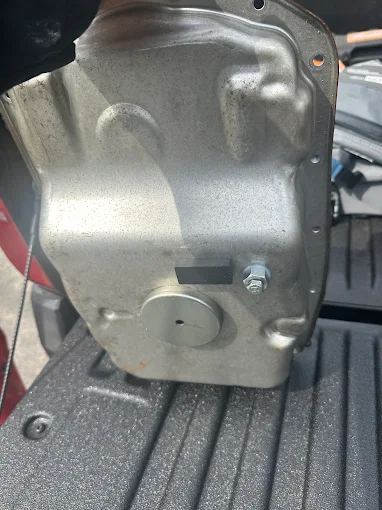 Replacement pan with drain plug ready to install